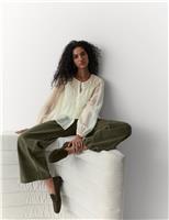 Lyocell Rich Pintuck Textured Blouse