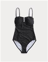 U-Notch Spot Print Swimsuit
