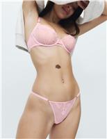 Leah Embroidery Thong