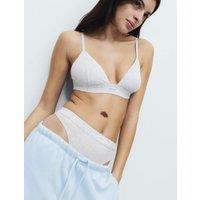 B by Boutique Juni Cotton Rib Non Wired Bralette A-E Grey Marl