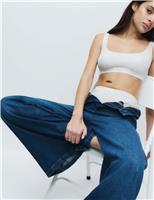 Juni Cotton Rib Non Wired Crop Top (A-E)