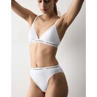 Autograph Lille Supima Cotton High Waisted High Leg Knickers White