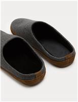 M&S Felt Mule Slippers with Freshfeet Charcoal Mix