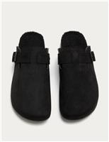 Buckle Mule Slippers