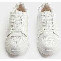 Autograph Lace Up Court Leather Trainers White