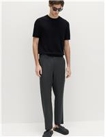 Pure Linen Half- Elasticated Waist Trousers