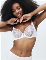M&S Embrace Embroidered Wired Full Cup Bra A-E Ivory Mix