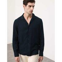 Autograph Linen Blend Shirt Navy