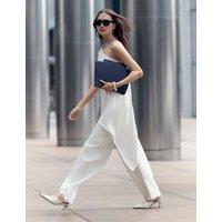 M&S Mid Rise Barrel Jeans Soft White