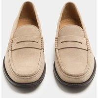 M&S Suede Penny Loafers Stone