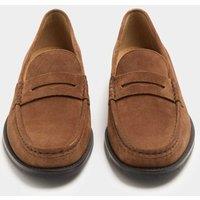 M&S Suede Penny Loafers Tan