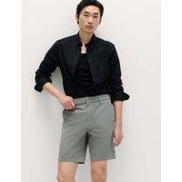 M&S Ultimate Stretch Chino Shorts Dark Sage