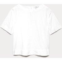 M&S Linen Rich Relaxed T-Shirt White