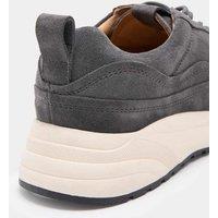Autograph Performance Suede Lace up Trainers Charcoal