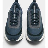 Autograph Leather Mix Runner Trainers Dark Navy