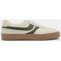 M&S Suede Lace Up Trainers Ecru Mix