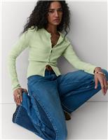 Knitted Smocked Stitch Detail Cardigan