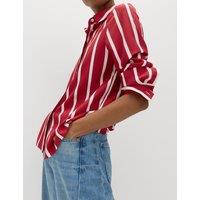 M&S Printed Collared Shirt Red Mix