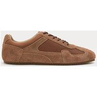 M&S Suede Lace Up Trainers Tan