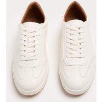 JAEGER Leather Lace up Trainers White