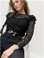 Lace Frill Detail Blouse