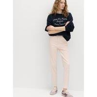 M&S High Waisted Cropped Slim Fit Jeans Soft Pink