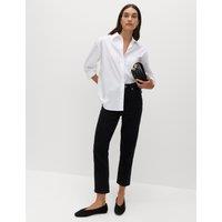 M&S High Waisted Cropped Slim Fit Jeans Black