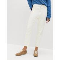 M&S High Waisted Cropped Slim Fit Jeans Soft White