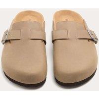 M&S Nubuck Corkbed Mule Sandals Stone