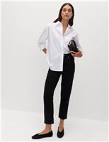 M&S High Waisted Cropped Slim Fit Jeans Medium Indigo