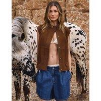 Per Una Pleat Front Denim Shorts Medium Indigo