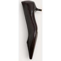 M&S Kitten Heel Pointed Court Shoes Dark Brown