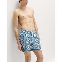 M&S Quick Dry Printed Swim Shorts Ecru Mix