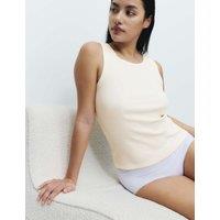 M&S Cotton Modal Ribbed Vest Buttermilk