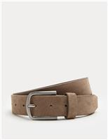 M&S Suede Casual Belt Brown