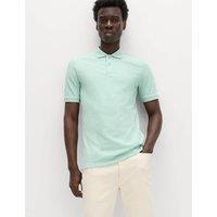 M&S Ultimate Regular Fit Pique Polo Shirt Light Mint