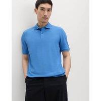M&S Ultimate Pique Polo Shirt Azure Blue