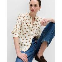 M&S Printed Collared Shirt Ivory Mix