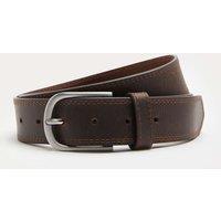 M&S Leather Stitch Detail Belt Tan