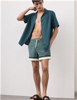 Autograph Quick Dry Geometric Print Swim Shorts Teal Green