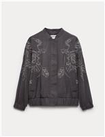 Wool Rich Flannel Embroidered Jacket