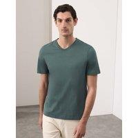 Autograph Pure Supima Cotton V-Neck T-Shirt Dark Petrol