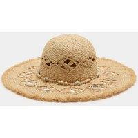 M&S Straw Shell Detail Fringed Hat Natural