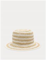 Straw Striped Bucket Hat
