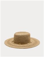 Shell Detail Floppy Fedora Hat
