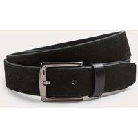 Autograph Contrast Suede Belt Black