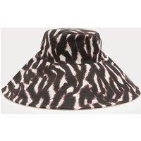 M&S Pure Cotton Reversible Wide Brim Bucket Hat Black Mix