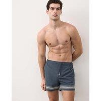 Autograph Border Embroidered Swim Shorts Dark Petrol