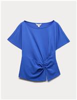Pure Cotton Asymmetric T-Shirt