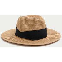 M&S Paper Straw Fedora Hat Natural